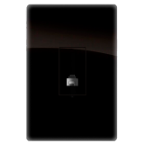 Conjunto Tomada RJ11  4x2 - Novara Preto Brilhante Cromado